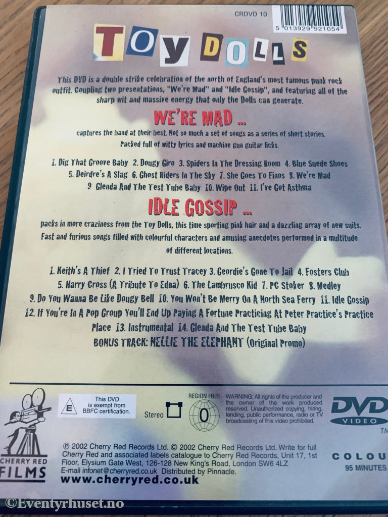 Toy Dolls: We're Mad / Idle Gossip (2005). DVD