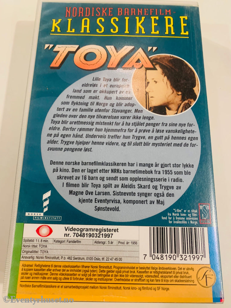 Toya (Norske Barnefilm-Klassikere). 1956. Vhs. Vhs