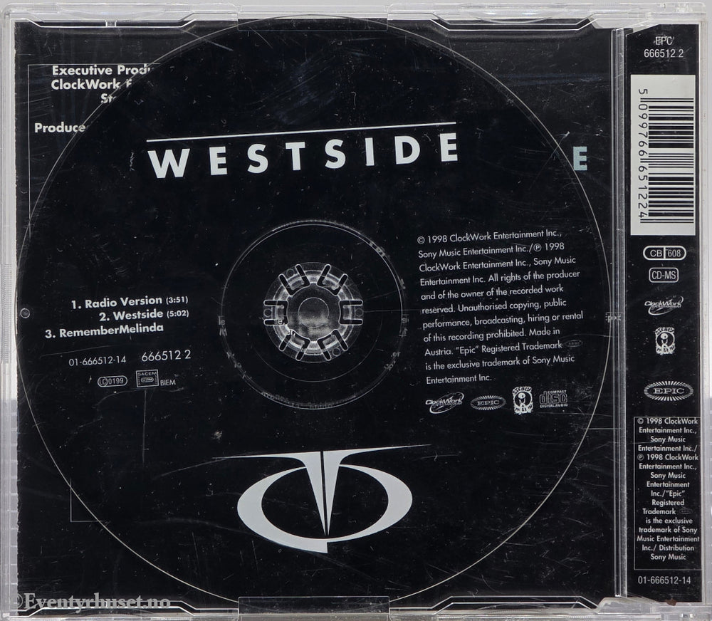 TQ (1998) "Westside". CD-singel.