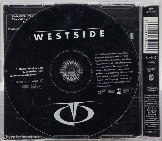 TQ (1998) "Westside". CD-singel.