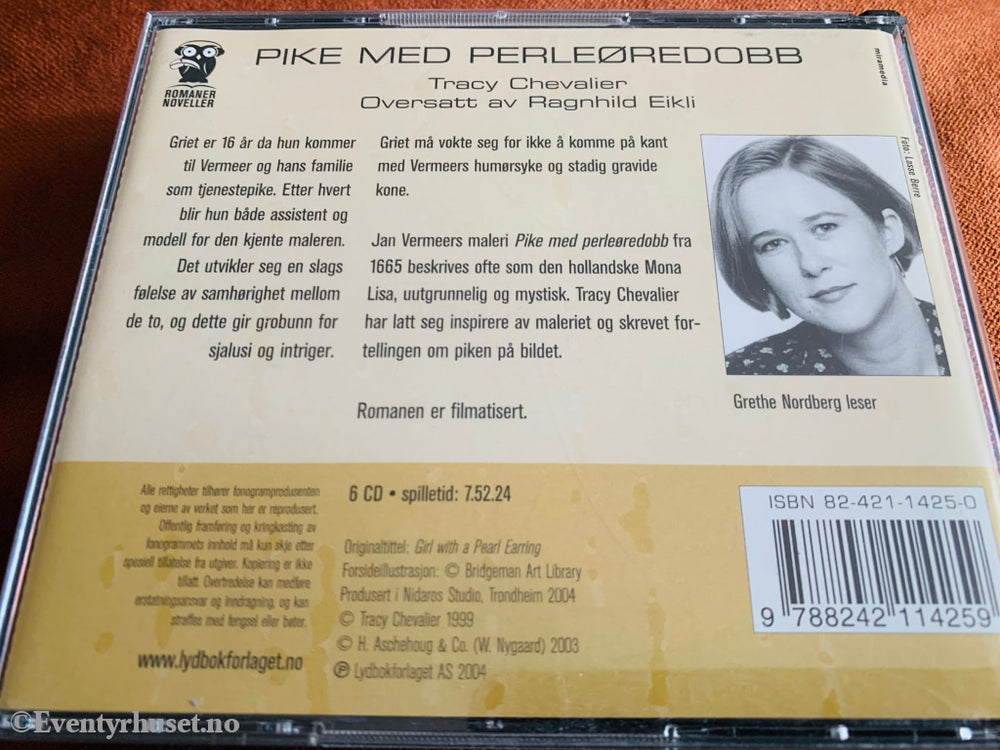 Tracy Chevalier. 1999/03. Pike Med Perleøredobb. Lydbok På 6 Cd. Cd