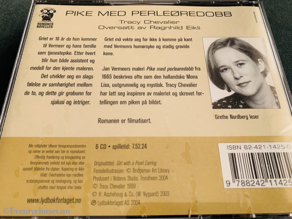 Tracy Chevalier. 1999/04. Pike Med Perleøredobb. Lydbok På 6 Cd.