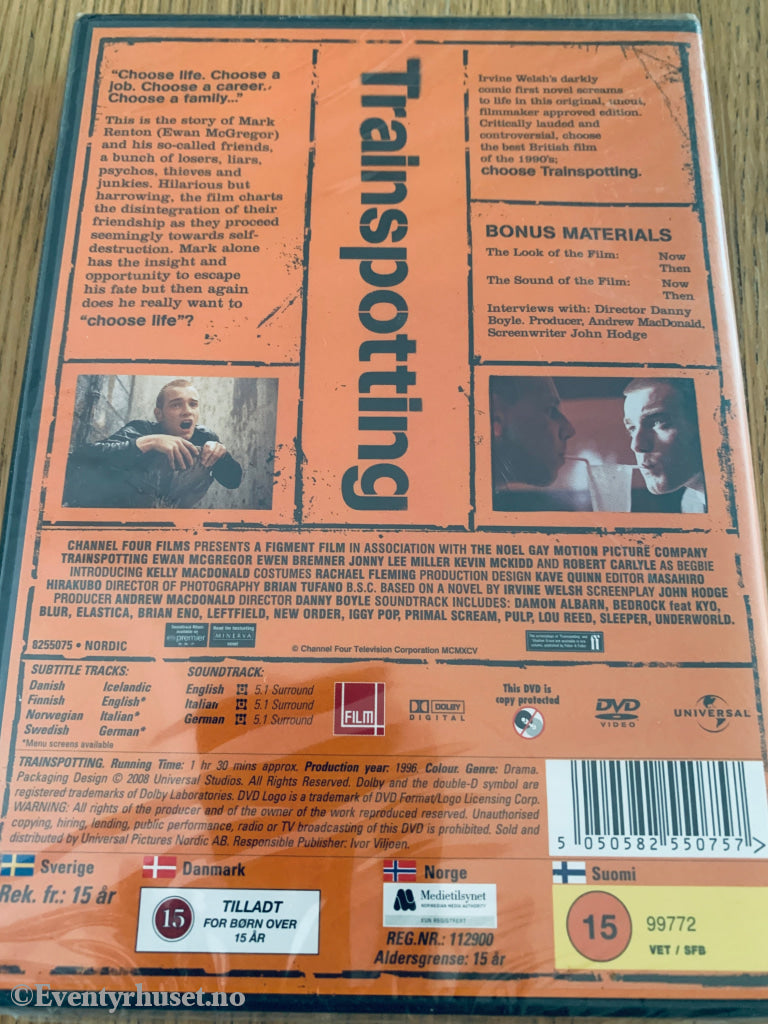 Trainspotting (1996). DVD. Ny i plast!