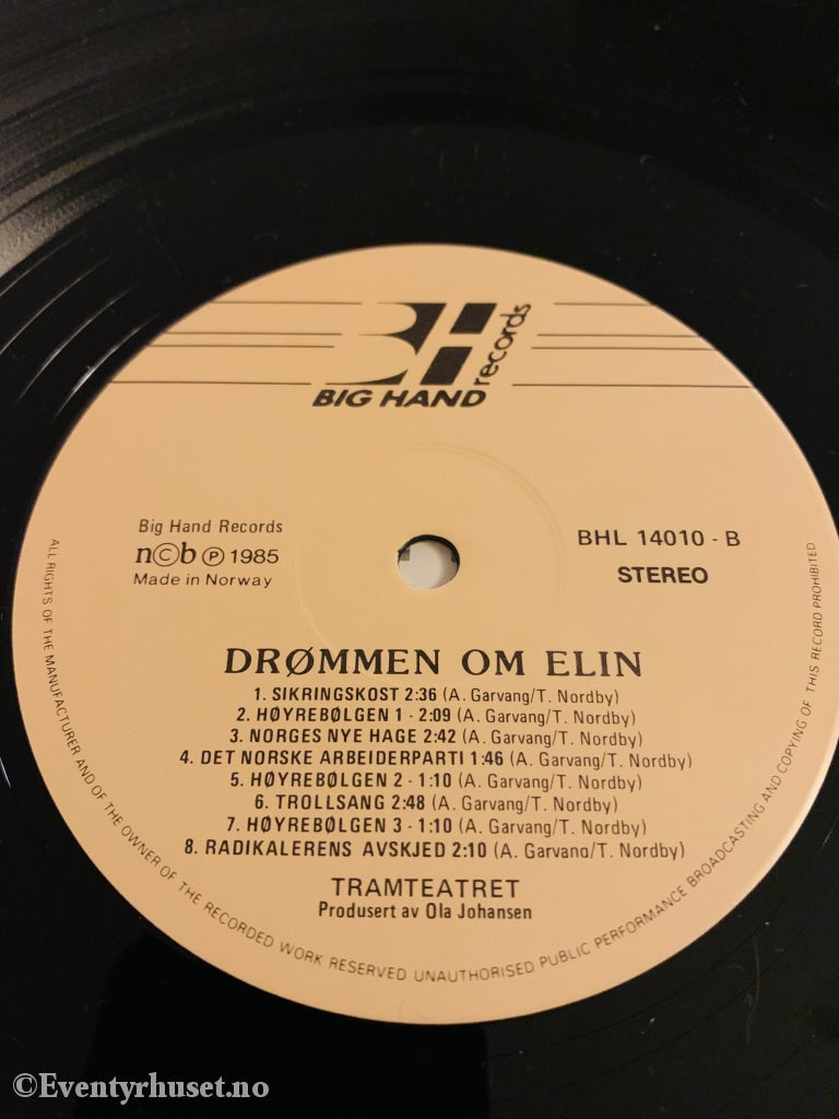 Tramteatret. 1985. Drömmen Om Elin. Lp. Lp Plate