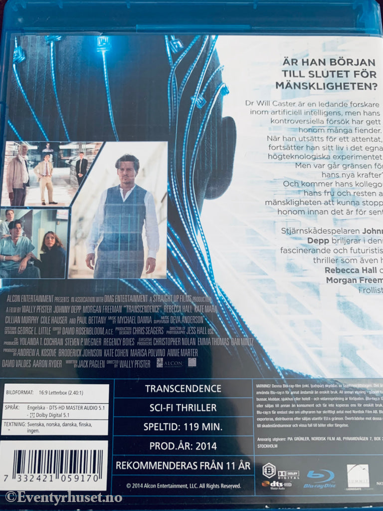 Transcendence. 2014. Blu-Ray. Blu-Ray Disc