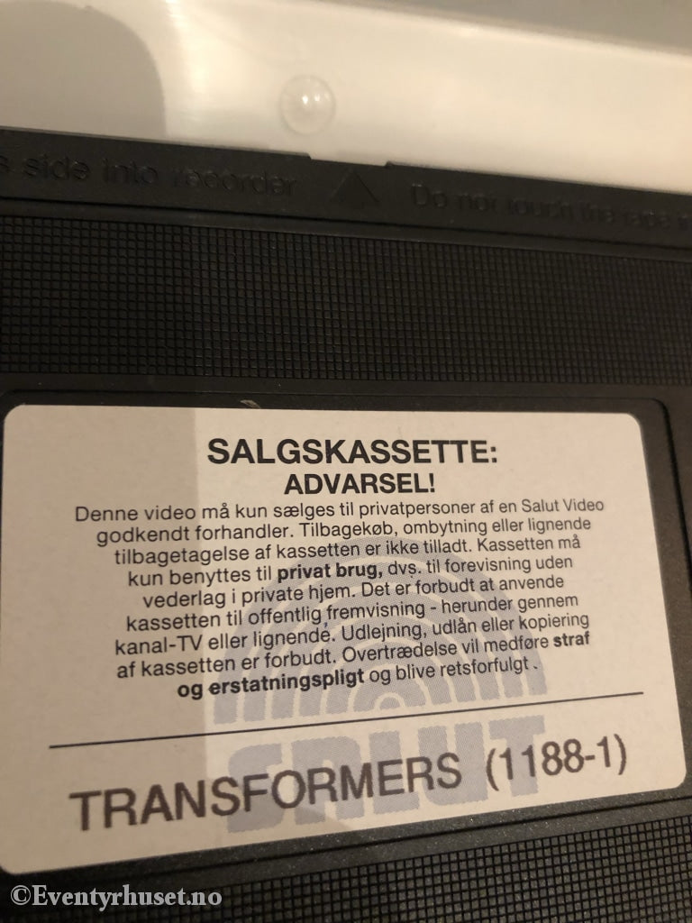 Transformers. 1989. Vhs. Dansk Tale. Vhs