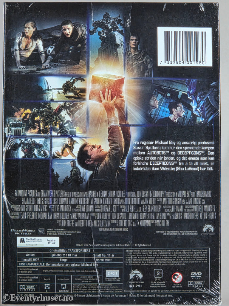 Transformers (2007). DVD. Ny i plast!