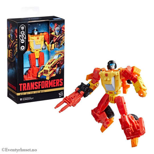 Transformers Age of the Primes Deluxe Class Action Figure Targetmaster Sureshot 14 cm Toys