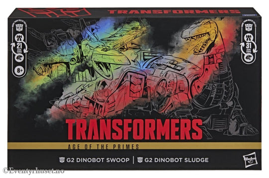 Transformers Age of the Primes Leader Class Action Figure 2-Pack G2 G2 Dinobot Swoop & G2 Dinobot Sludge 19 cm Toys