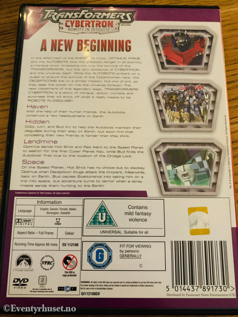 Transformers: Cybertron – A New Beginning (2005). DVD.