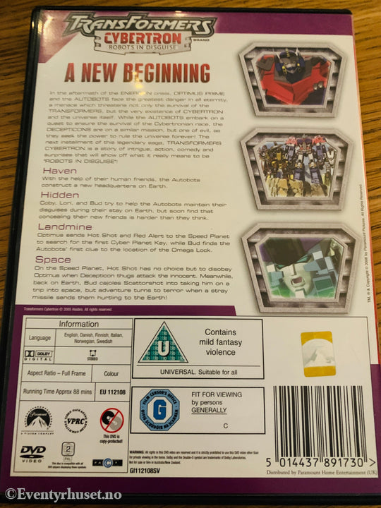 Transformers: Cybertron – A New Beginning (2005). DVD.
