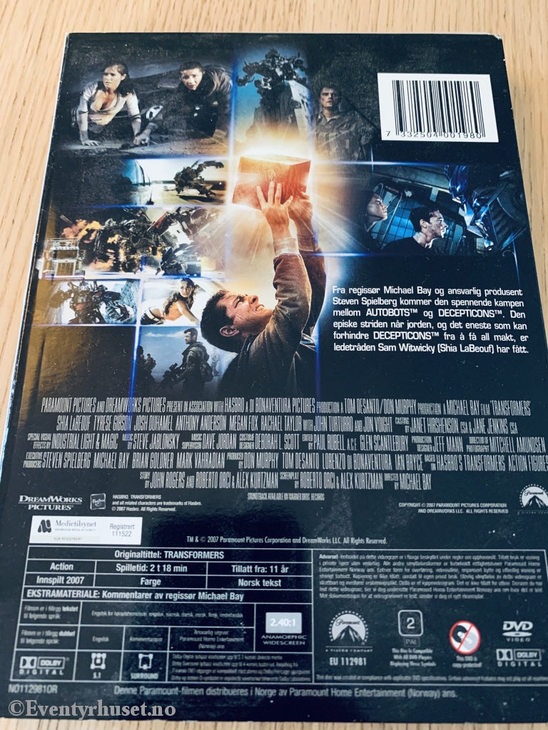 Transformers. Dvd Slipcase.