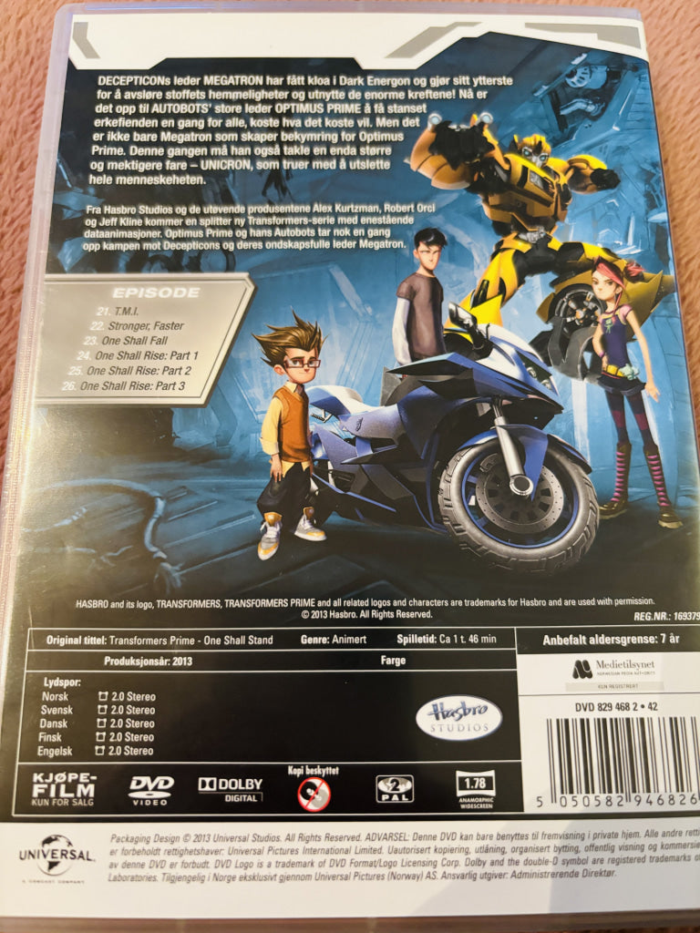 Transformers Prime: One Shall Stand (Sesong 1, del 5). DVD.