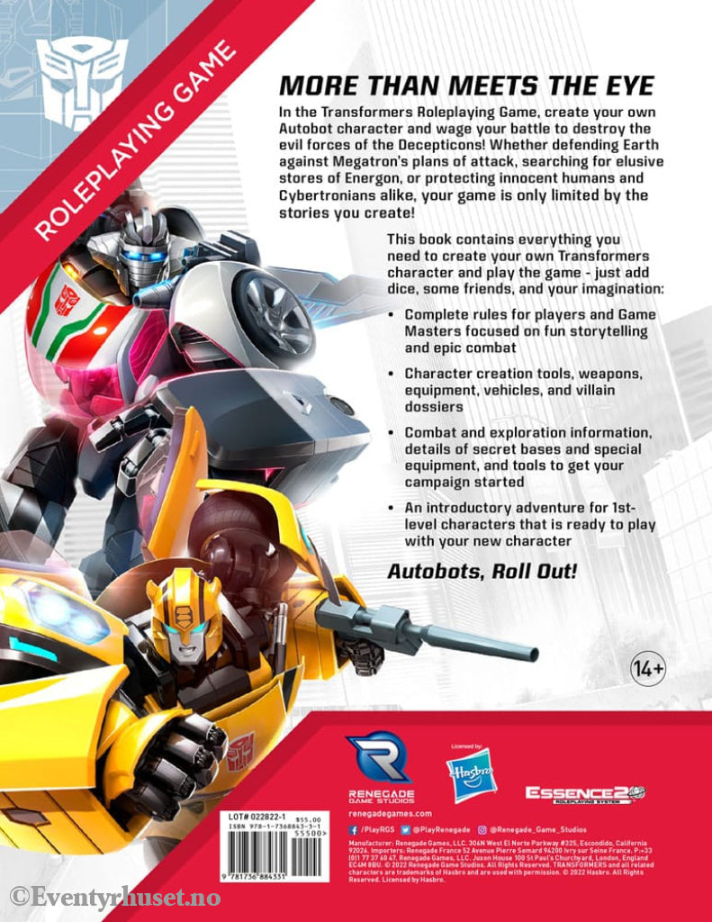 Transformers RPG Core Rulebook *Englische Version* Games
