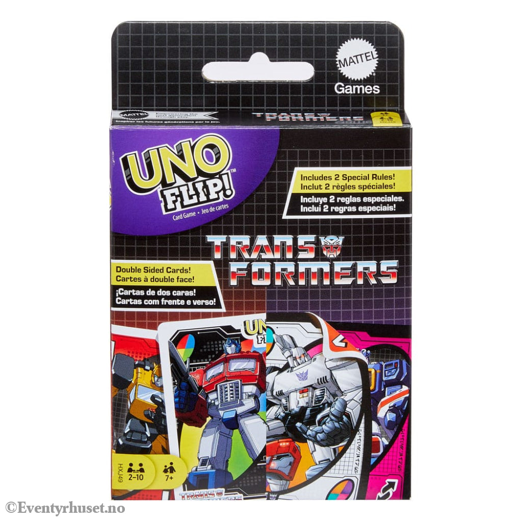 Transformers UNO Flip! Card Game Games