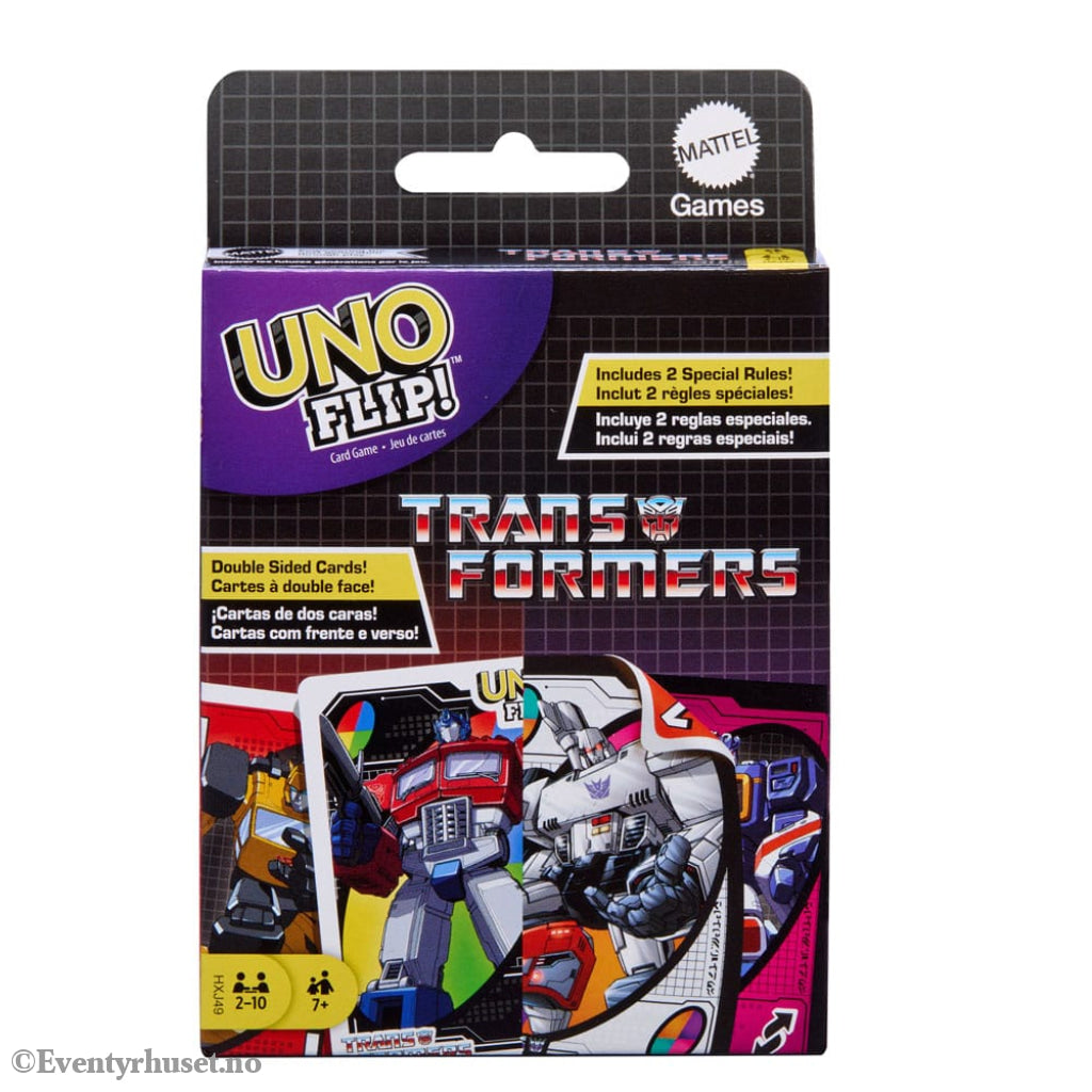Transformers UNO Flip! Card Game Games