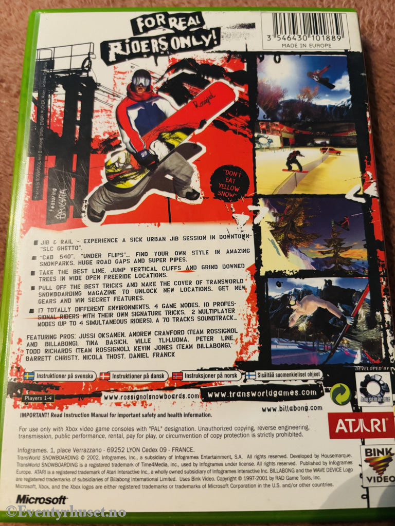 TransWorld Snowboarding. Xbox.