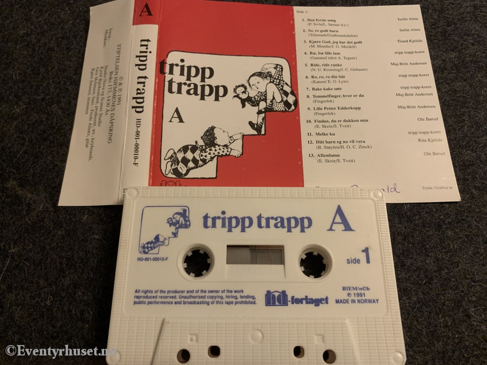 Tripp Trapp A. 1991. Kassett. Kassettbok