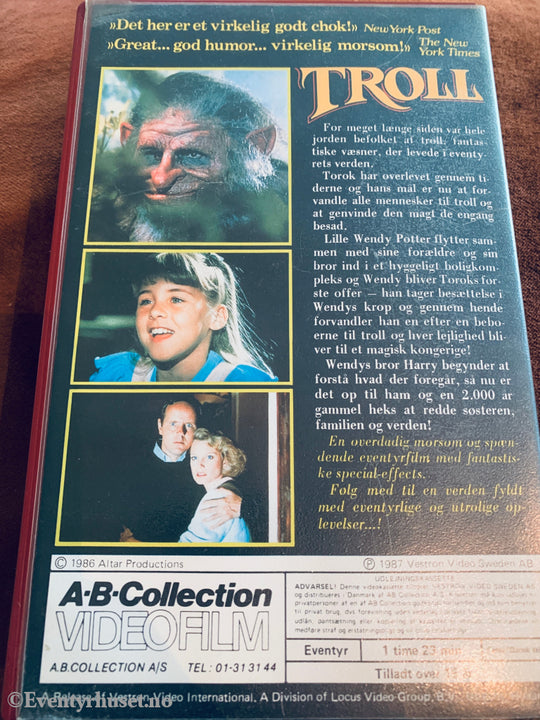 Troll. 1987. VHS Big Box. VHS Big Box