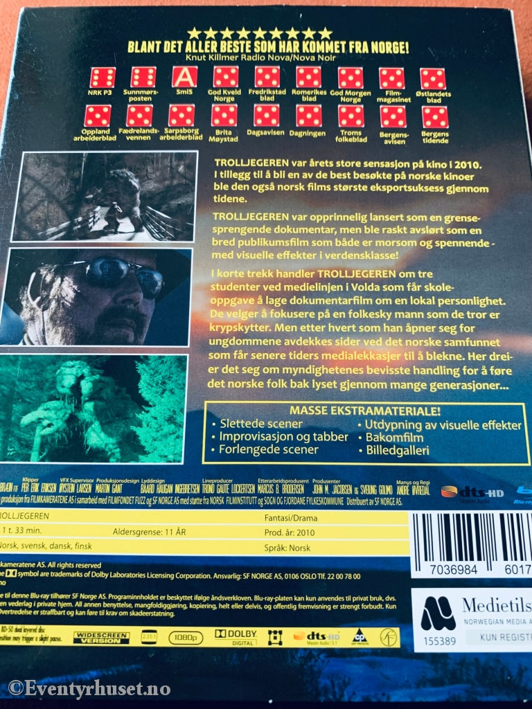 Trolljegeren. Blu-Ray Slipcase. Blu-Ray Disc