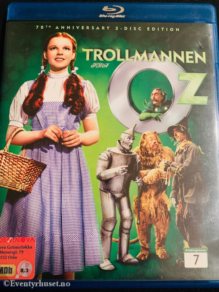 Trollmannen Fra Oz. 1939. Blu-Ray Leiefilm. Disc
