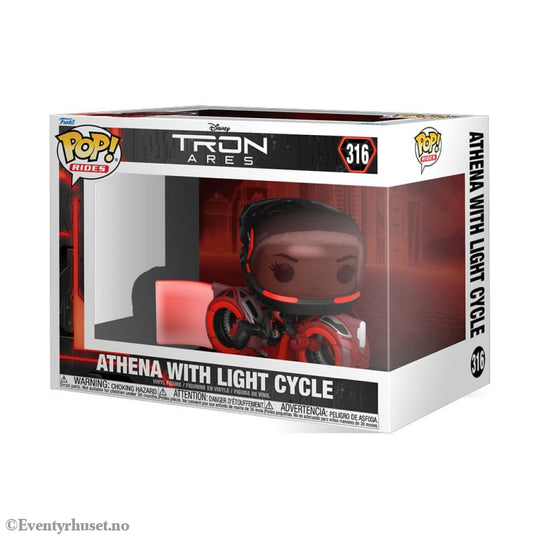 Tron: Ares POP! Rides Vinyl Figure Athena with Light Cycle 15 cm Collectibles