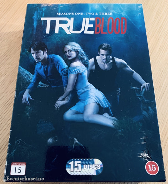 True Blood. Sesong 1 2 3. Dvd Samleboks På 13 Disker.