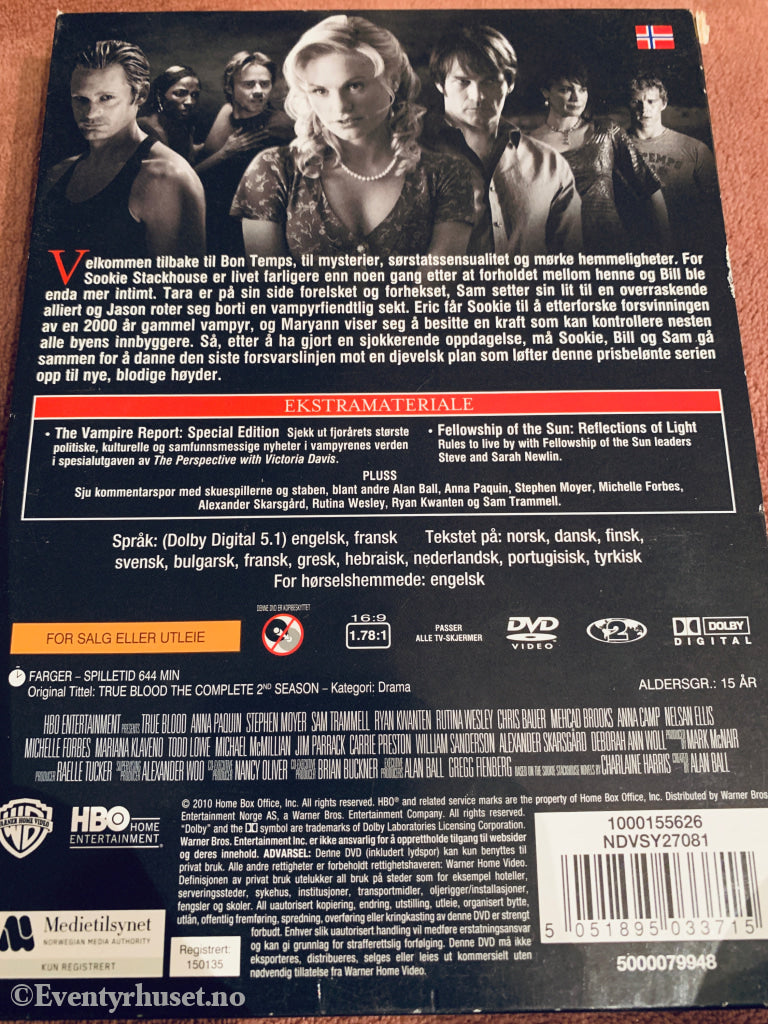 True Blood Sesong 2 (2009). DVD samleboks.