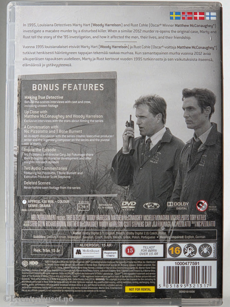 True Detective: Season 1 (2014). DVD.