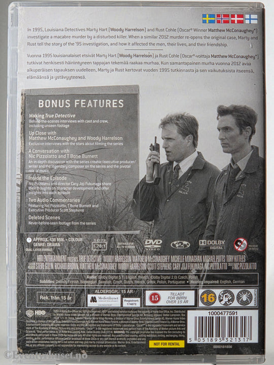 True Detective: Season 1 (2014). DVD.