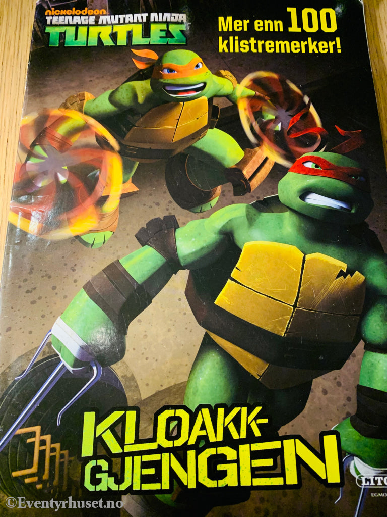 Turtles - Kloakkgjengen. Klistremerkealbum/Aktivitetshefte. Brukt. Klistremerkealbum