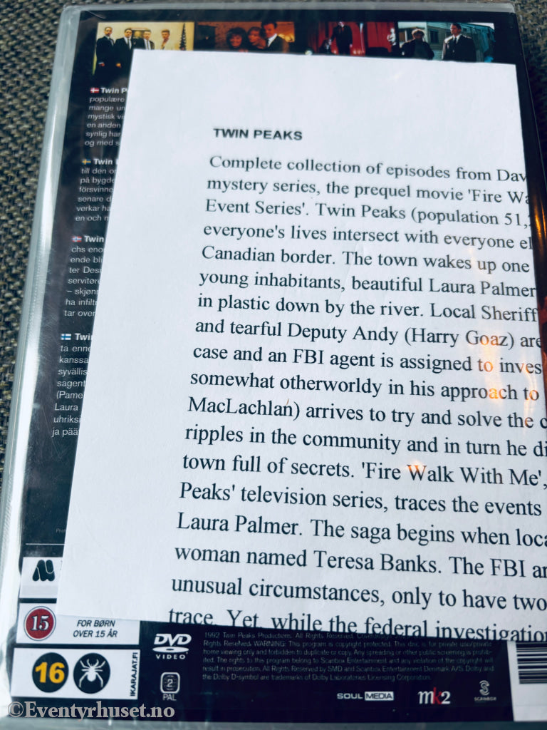 Twin Peaks Fire Walk With Me. DVD samleboks.