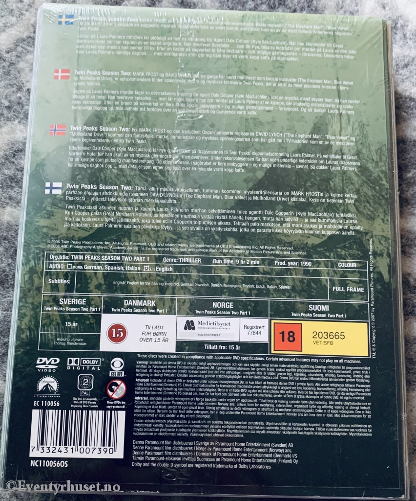 Twin Peaks. Sesong 2 - Del 1 Av Dvd Samleboks Ny I Plast!