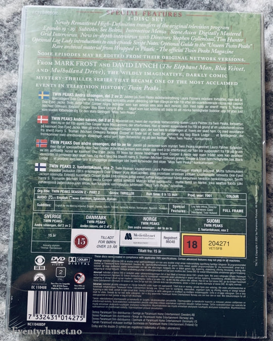 Twin Peaks. Sesong 2 - Del Av Dvd Samleboks Ny I Plast!