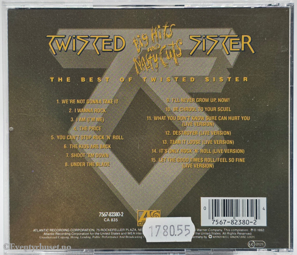 Twisted Sister. 1992. Big Hits and Nasty Cuts: The Best of Twisted Sister. CD.