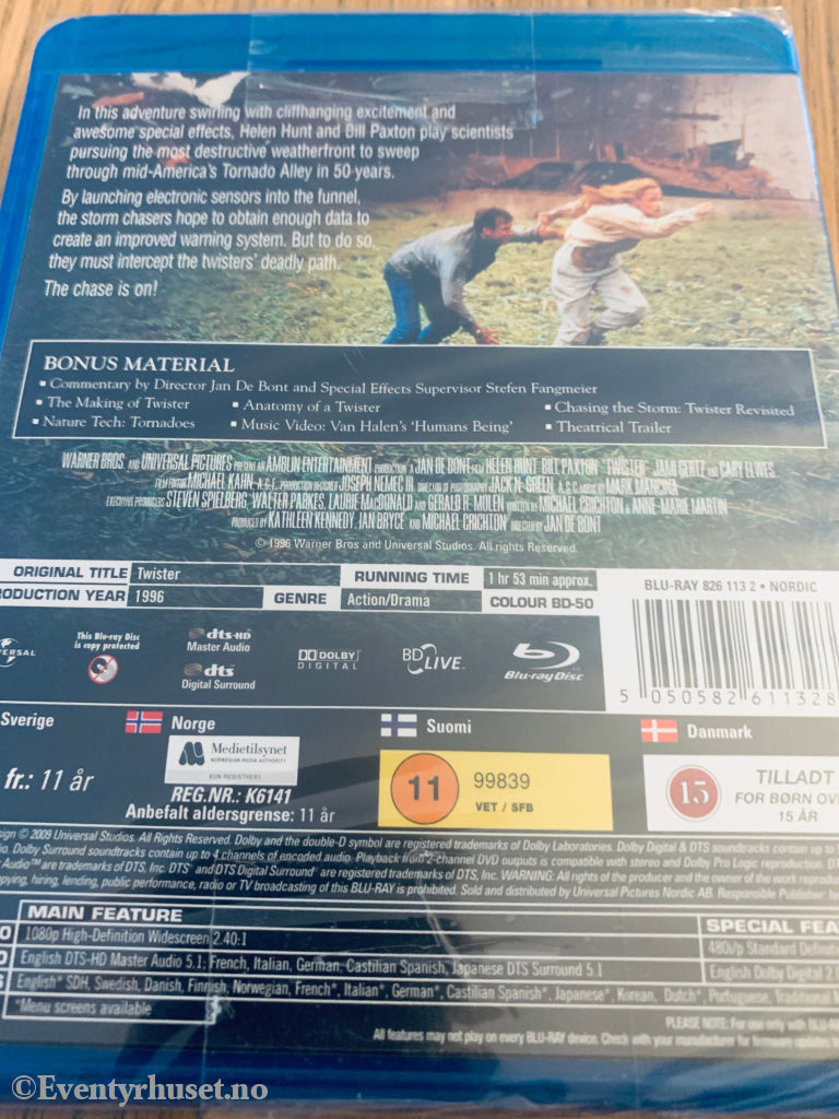 Twister (1996). Blu-Ray. Ny i plast!