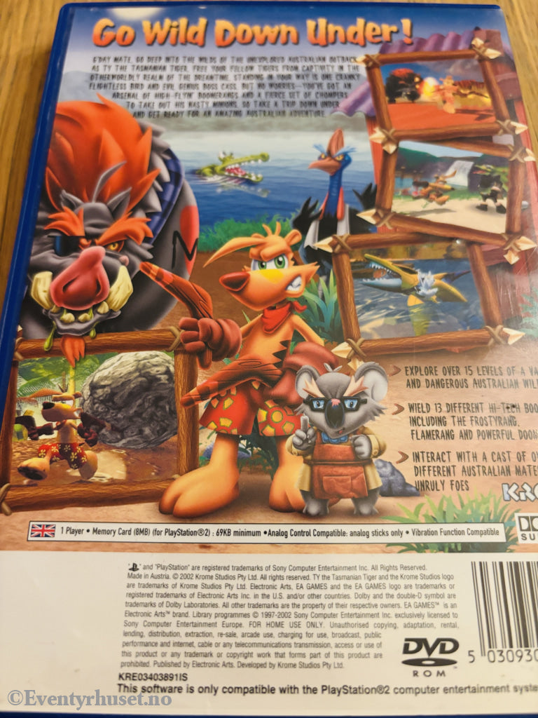 Ty the Tasmanian Tiger . PS2.