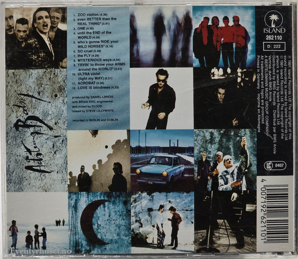 U2. 1991. Achtung Baby. Musikk-CD.