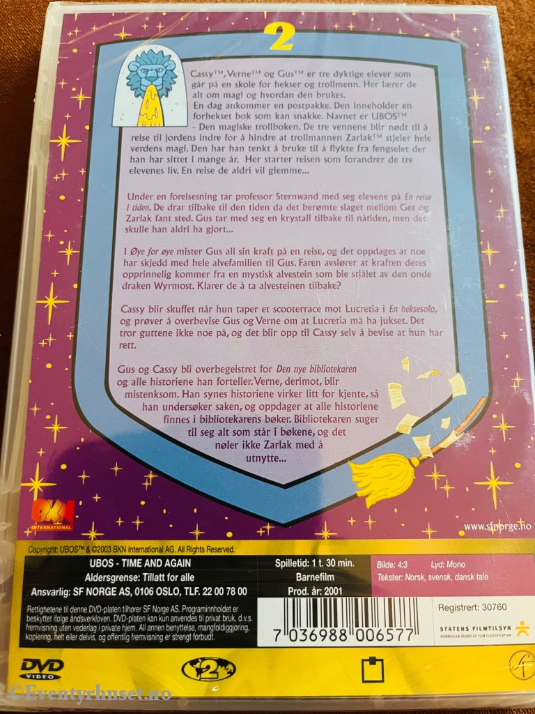 Ubos - Den Magiske Trollboken. Vol. 2. En Reise I Tiden. Dvd Ny Plast!