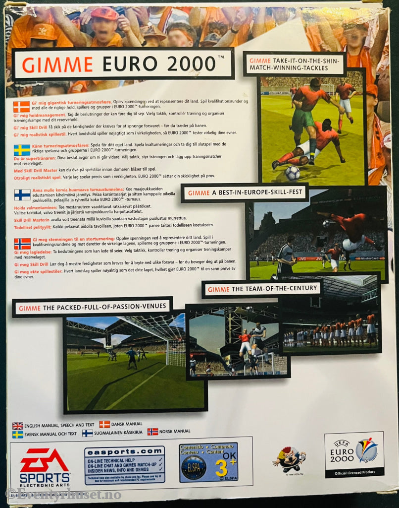 Uefa Euro 2000. Pc - Spill. Big Box. Pc Spill