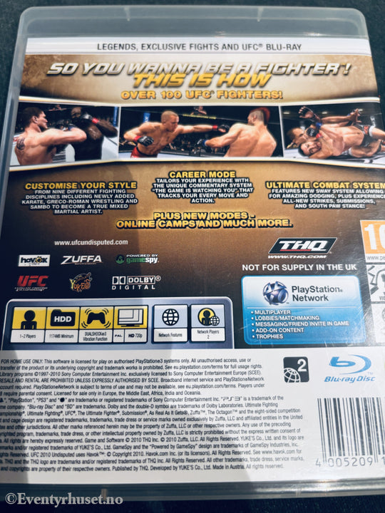 UFC Undisputed 2010. PS3.