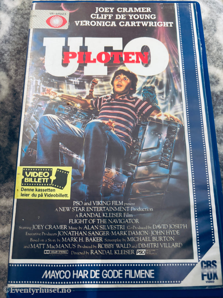UFO piloten. 1986. VHS Big Box. VHS Big Box
