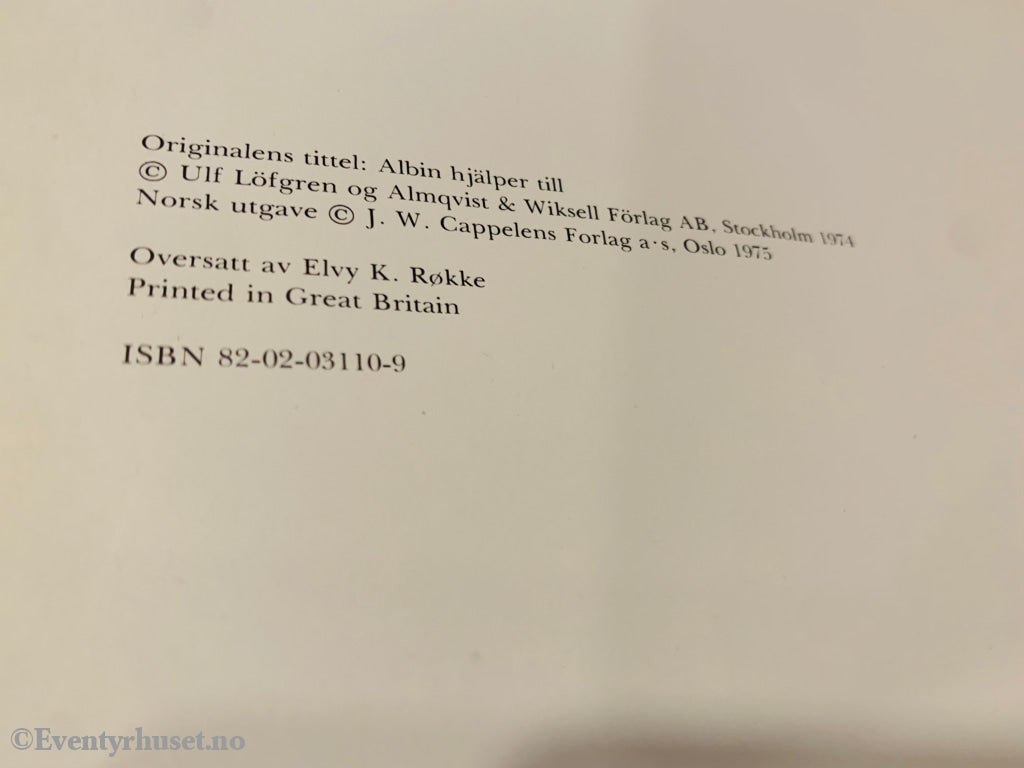 Ulf Löfgren. 1974/75. Albin Hjelper Til. Fortelling