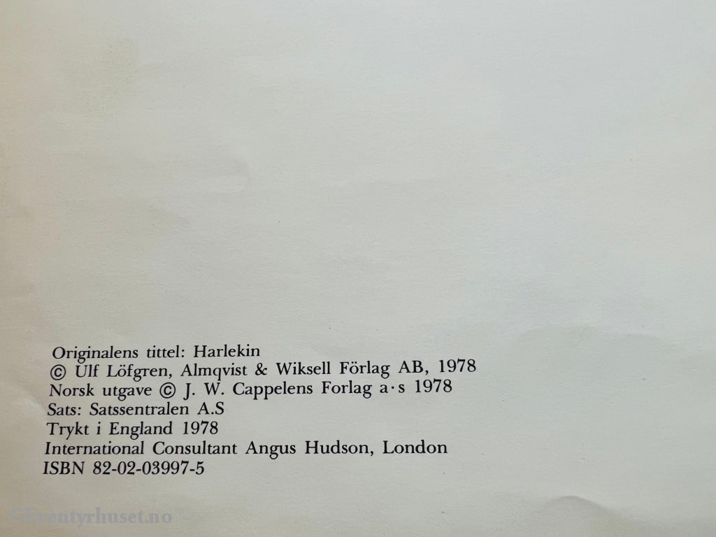 Ulf Löfgren. 1978. Harlekin. Fortelling