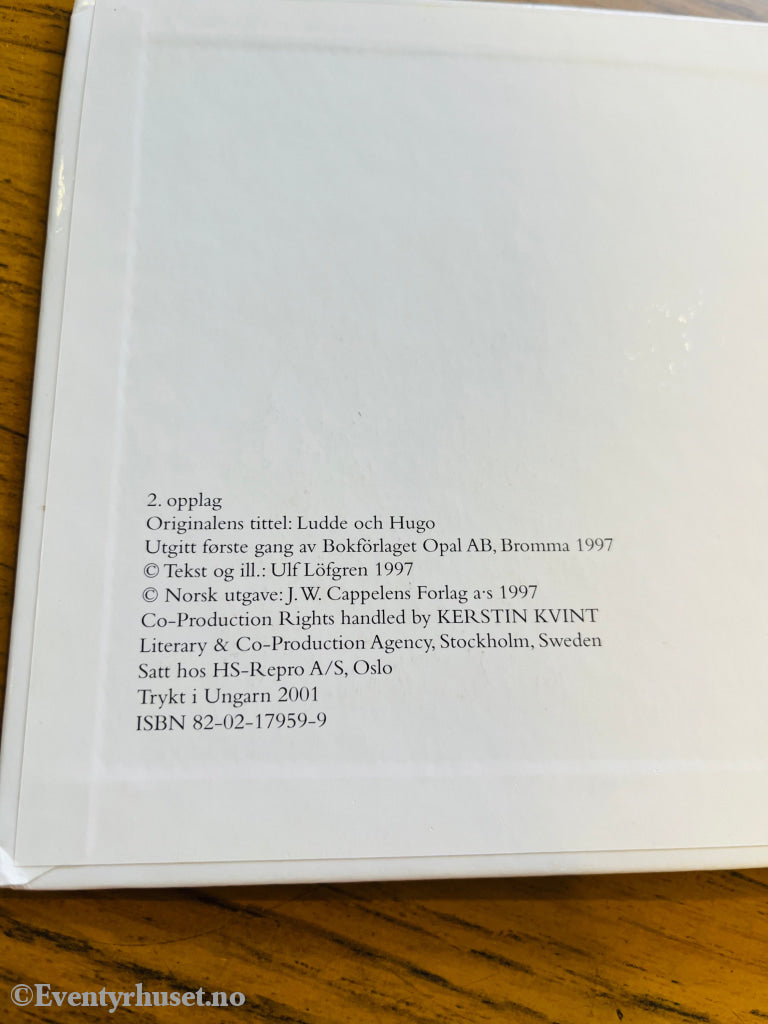 Ulf Löfgren. Ludde og Hugo. Bok.