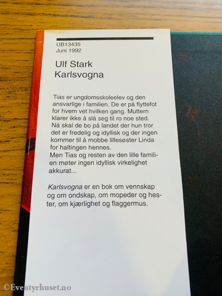 Ulf Stark. 1992. Karlsvogna. Fortelling
