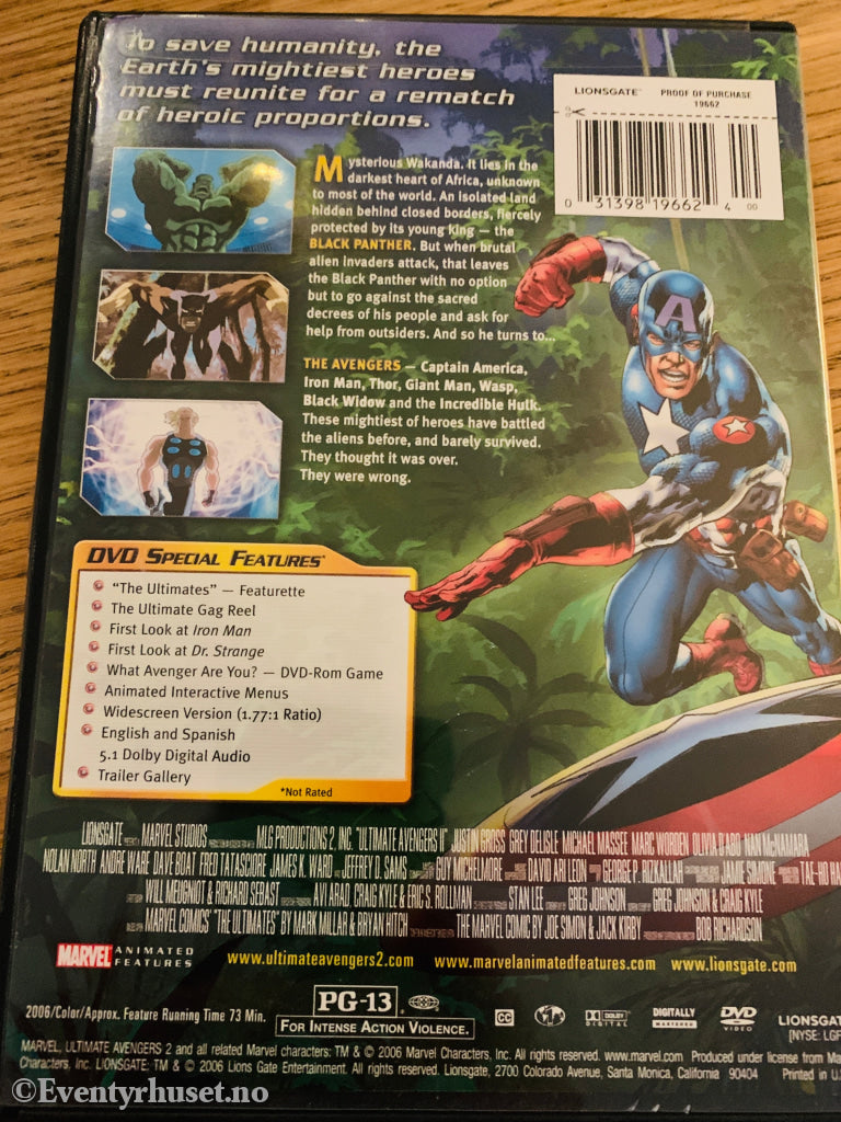 Ultimate Avengers 2: Rise of the Panther (2006). DVD.