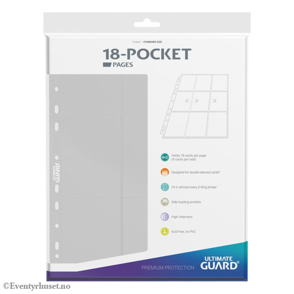 Ultimate Guard 18-Pocket Pages Side-Loading (10) - White Storage & Protection
