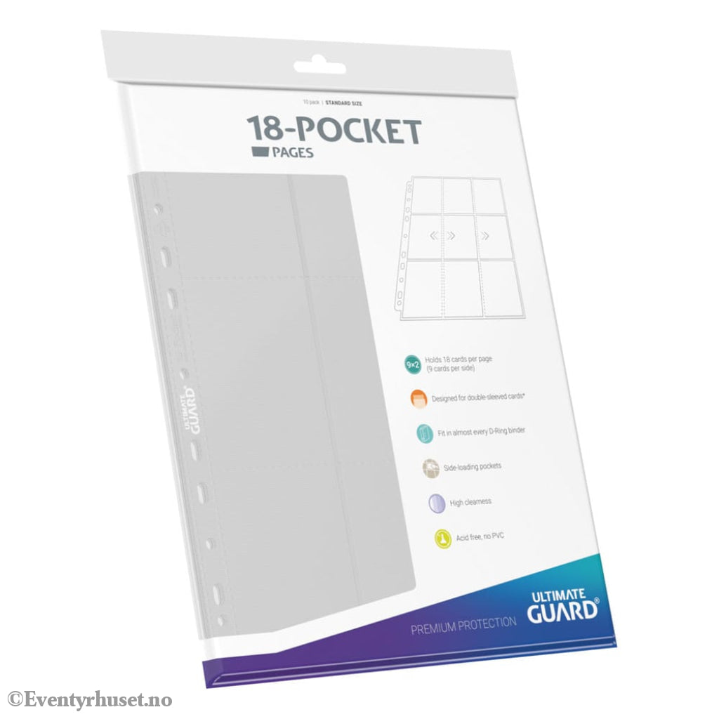 Ultimate Guard 18-Pocket Pages Side-Loading (10) - White Storage & Protection
