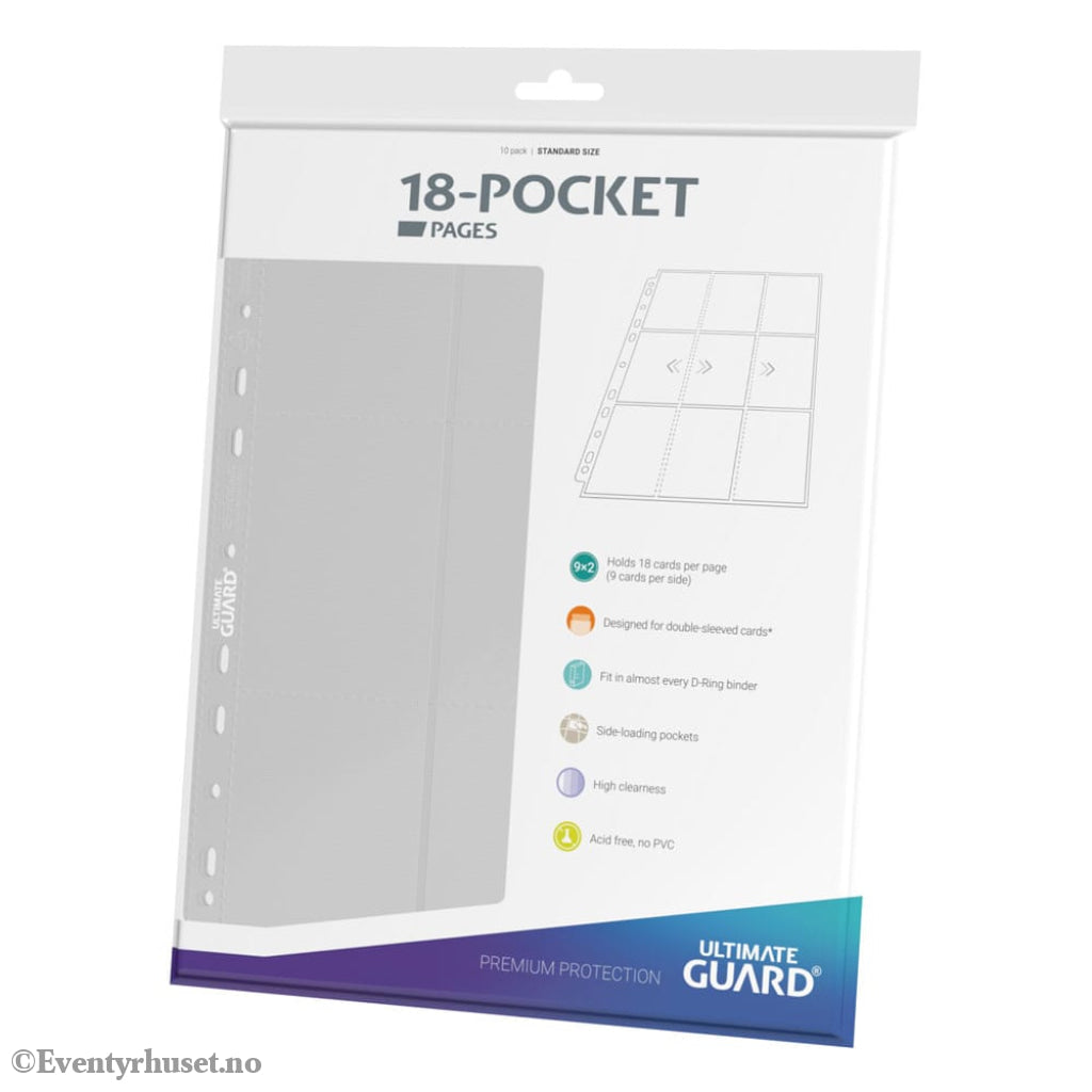 Ultimate Guard 18-Pocket Pages Side-Loading (10) - White Storage & Protection